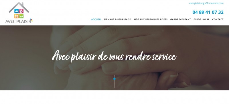 Création de site internet pour Avec Plaisir, service à la personne et aide à domicile à Lyon 