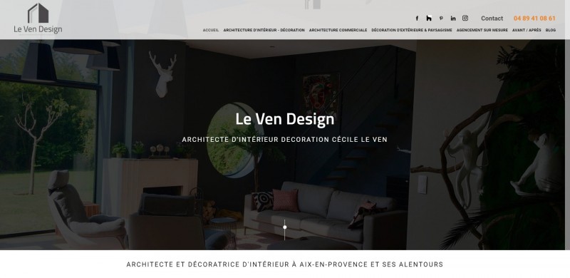 Conception d'un site internet pour un cabinet d'architecte à Aix-en-Provence - Le Ven Design