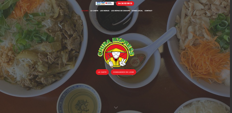 Conception d'un site internet pour le restaurant chinois China Express à Plan de Campagne