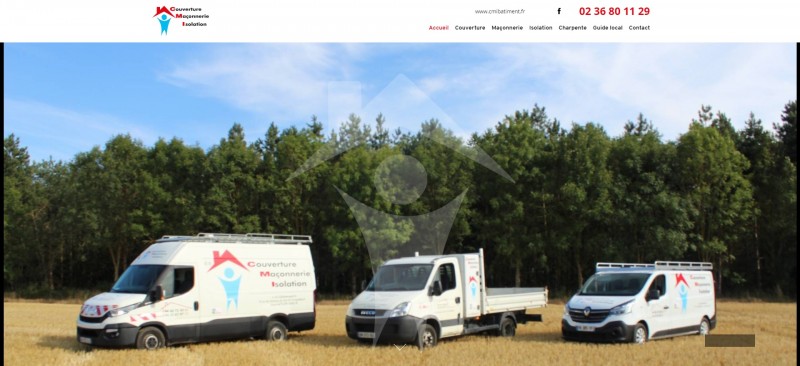 Conception du site internet pour une entreprise de charpenterie à Marbeuf - CMI Bâtiment 