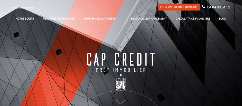 Création de site web pour un cabinet de courtage haut-de-gamme en prêt immobilier à Lyon - Cap Crédit 