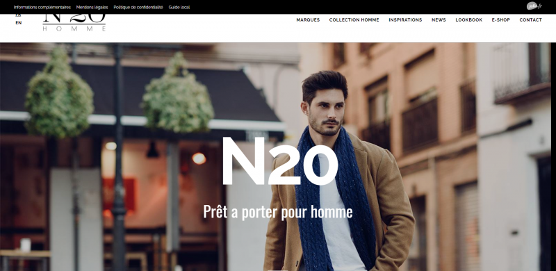 Création d'un site internet pour une boutique de vêtements pour hommes à Lyon 6 - N20