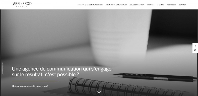 Création d'un site internet pour une agence de communication à Lyon - Label N Prod