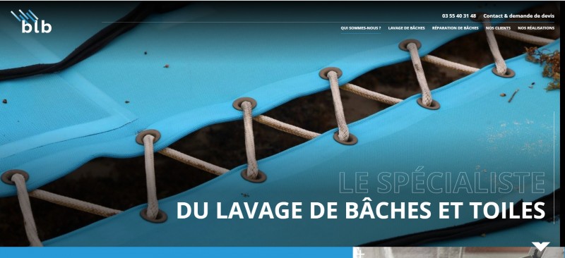 Création du site internet d'une entreprise de nettoyage de bâches près de Lyon - BLB 