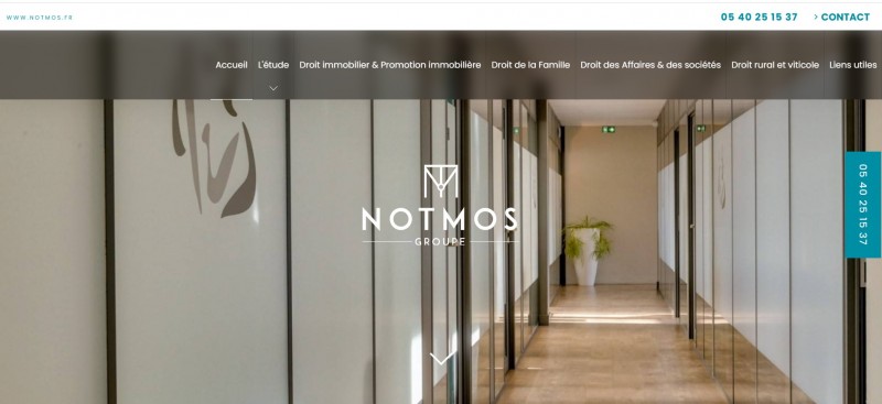 Création de site pour un office notarial à Libourne et Eysines en Gironde (33) - Notmos