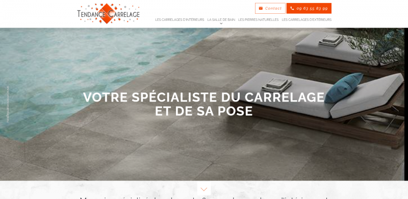 Création de site internet pour Tendance Carrelage près de Nîmes, magasin de vente de carrelage pour sol et mur