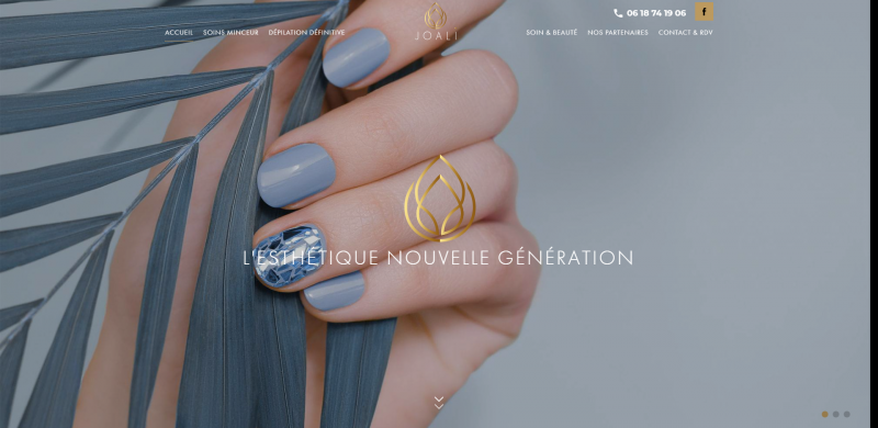 Création d'un site internet pour un institut de beauté à Roanne dans la Loire - Institut Joali