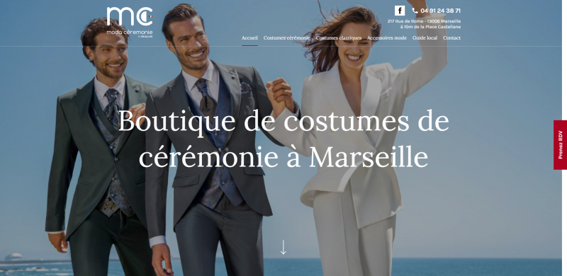 Boutique de costumes de mariage Marseille