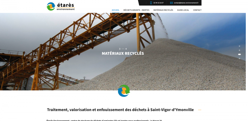 Création d'un site internet pour un centre de stockage des déchets en Seine-Maritime - Etares Environnement