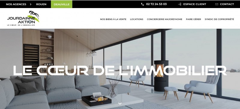 Conception de site internet haut de gamme pour une agence immobilière sur Deauville - Jourdainne Aktion