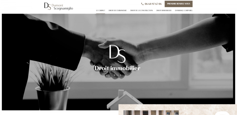 Création d'un site internet pour un avocat en droit de l'urbanisme à Marseille - Avocat Dumont Scognamiglio