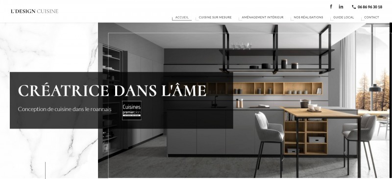 Création d’un site internet pour un cuisiniste haut de gamme à St Vincent de Boisset proche de Roanne - L'Design cuisine