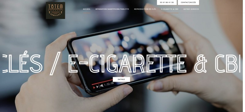 Création d’un site internet pour TOTEM SERVICES, bar-tabac spécialisé en réparation de téléphone à Plaisance-du-Touch