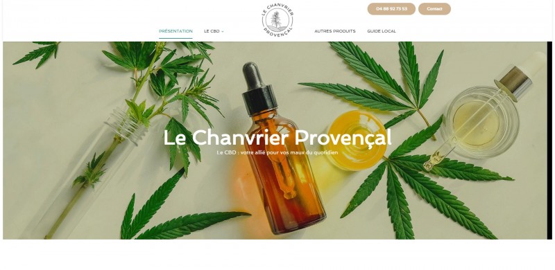 Création de site internet pour Le Chanvrier Provençal, magasin de CBD à Velaux