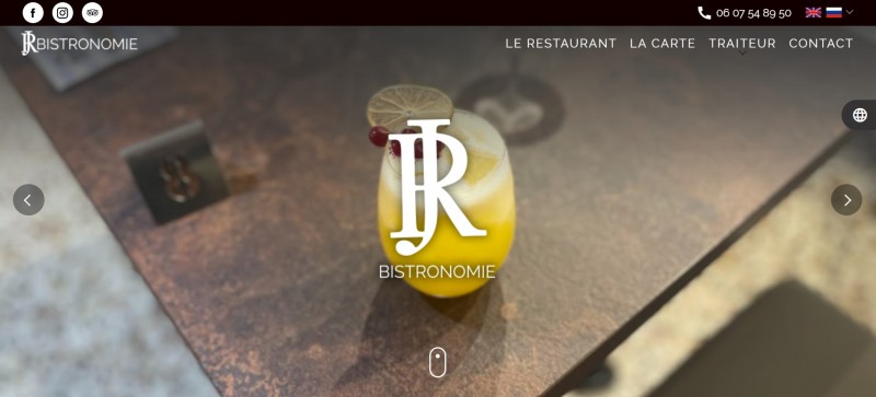 la carte du restaurant JR Bistronomie à Menton
