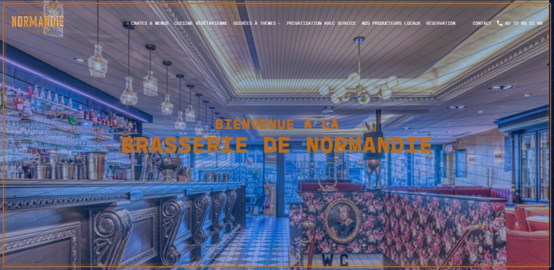 Création d’un site internet pour le Restaurant Brasserie de Normandie au Havre 