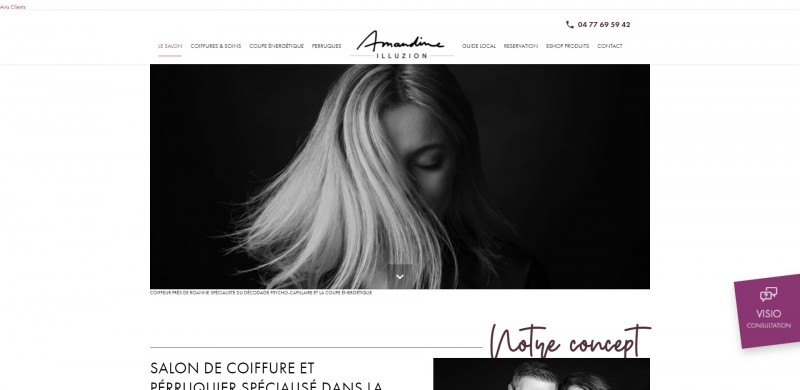 Création d’un site internet pour Illuzion Coiffure, coiffeur spécialisé dans les coupes énergétiques à Villerest 