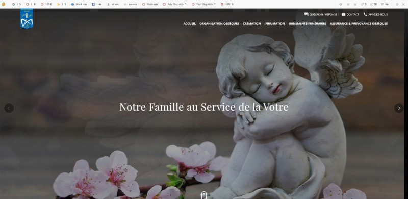 Création d’un site web pour les Pompes Funèbres Bouvet à Bourg en Bresse