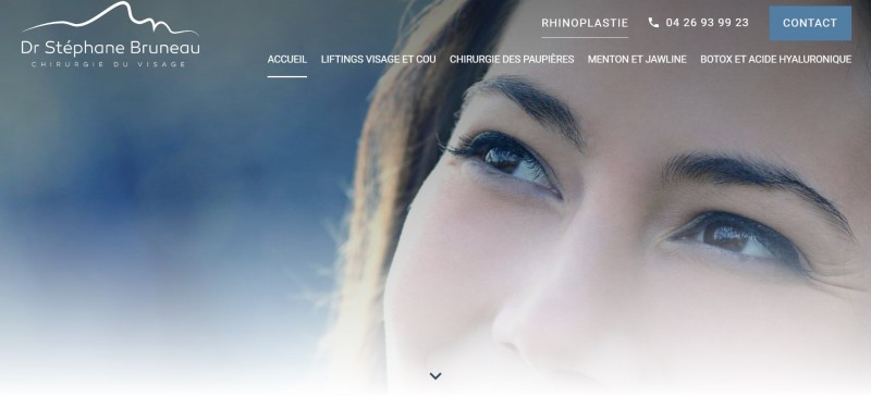 Création d'un site web pour le Docteur Stéphane BRUNEAU, chirurgien esthétique du visage à Aix-en-Provence