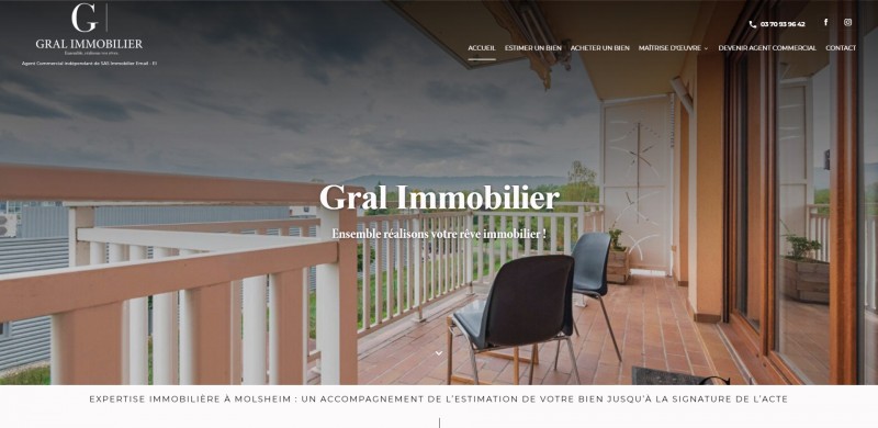 Conception d’un site professionnel pour Gral Immo, le spécialiste de la transaction immobilière à Molsheim