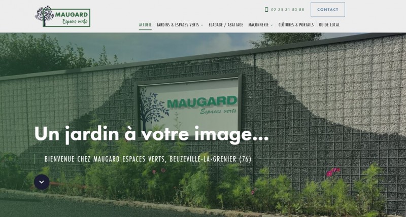 Site internet pour une entreprise de jardinage à Beuzeville-la-Grenier - Maugard Espaces Verts