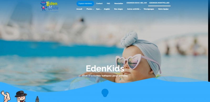 Création de site internet pour EdenKids, club d'activités ludiques pour enfants à Montpellier 