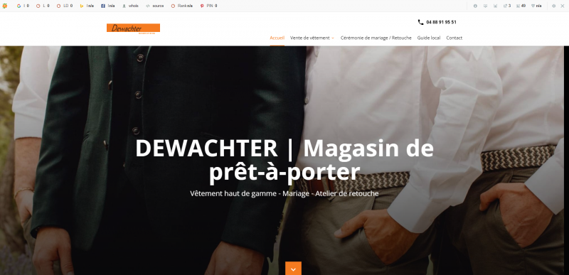 Création d’un site internet pour Dewachter, boutique mode homme à Montpellier 