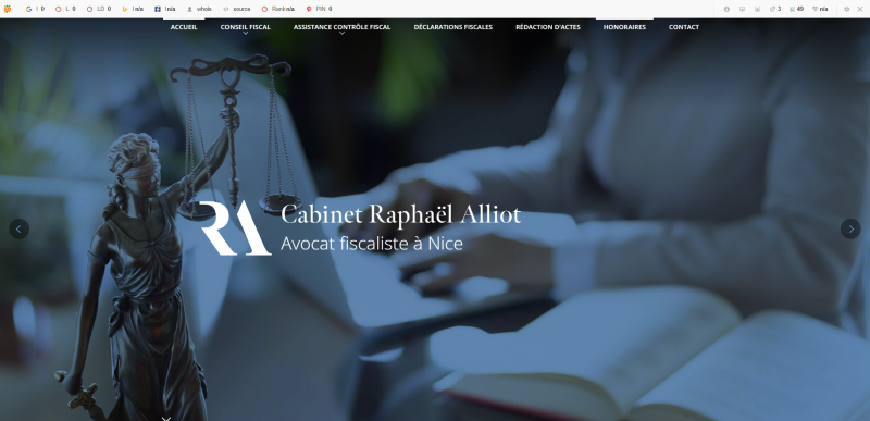 Création d’un site internet pour Maître Raphaël Alliot, avocat fiscaliste à Nice