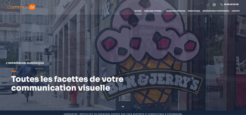 Création d’un site internet pour l’agence de communication visuelle Communidé à Strasbourg 