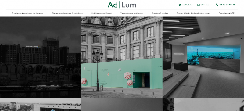 Adlum, agence de création signalétique et enseigne commerciale Paris