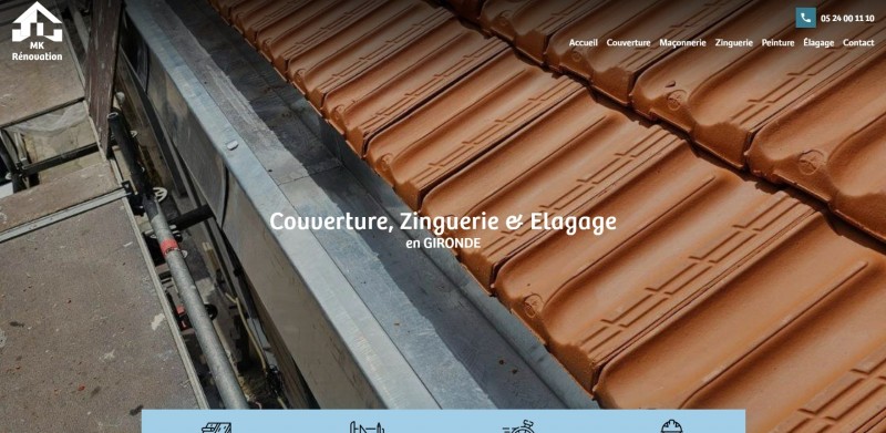 Création d'un site internet pour une entreprise du BTP à Saint-Médard-en-Jalles - MK Rénovation