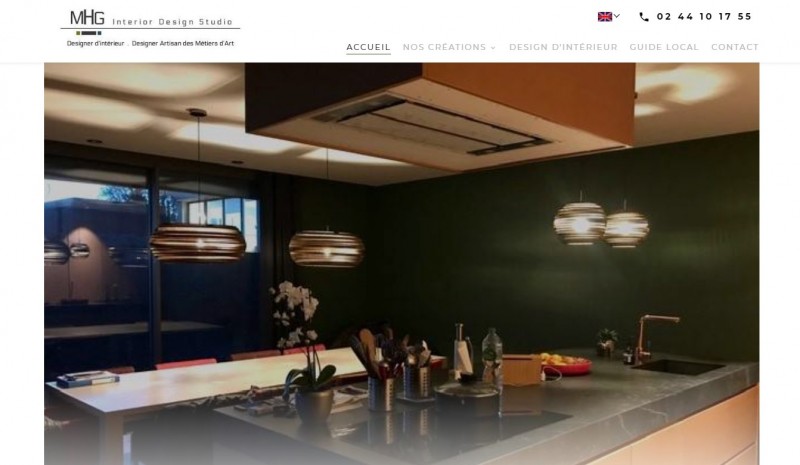 Création d'un site internet pour designer d'intérieur à Mont Saint Aignan - MHG Design