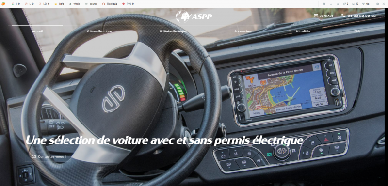 Création d’un site internet pour ASPP Technologie, concessionnaire de voiture électrique en France