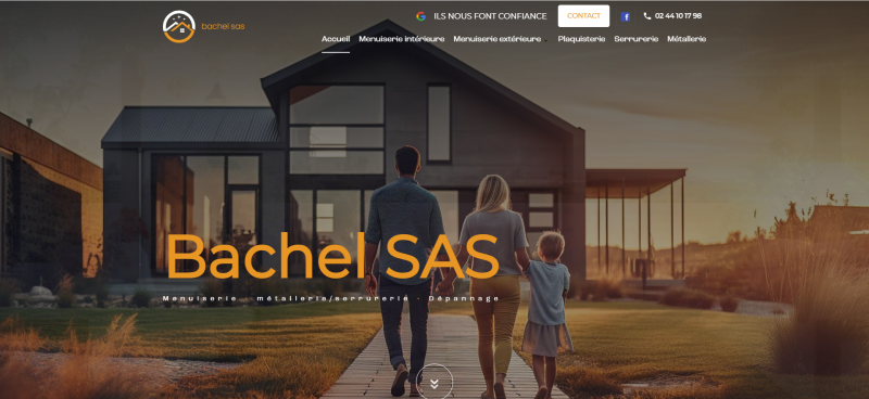 Création d’un site web pour BACHEL SAS, entreprise de menuiserie et métallerie à Lillebonne 