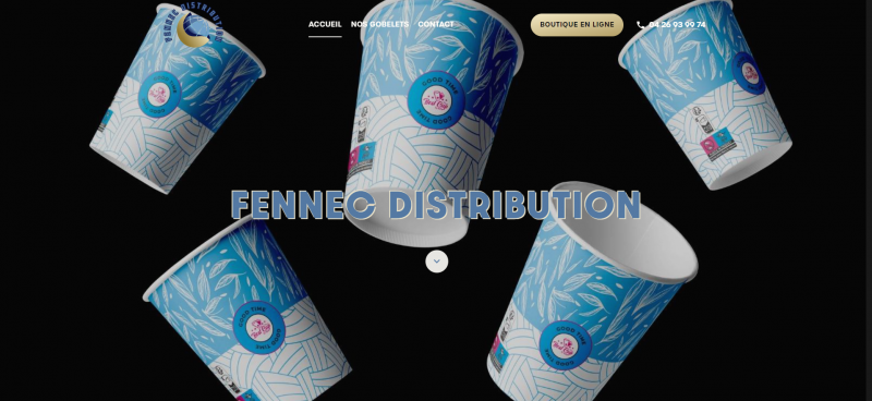  Création d'un site web pour Fennec Distribution : vente en gros de gobelets recyclable à Marseille 