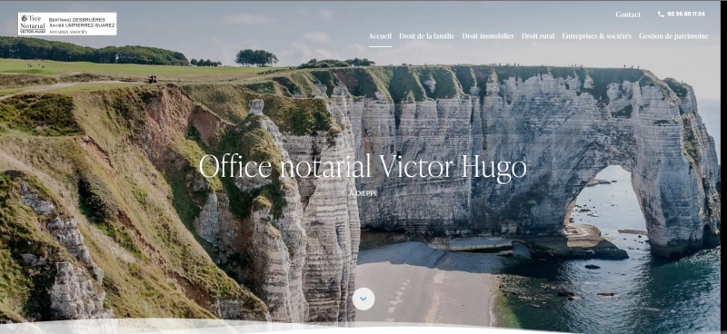 Création d’un site internet pour l'office Notarial Victor Hugo à Dieppe 