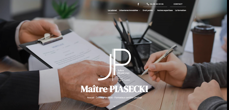 Création de site web pour l'avocat Maître Julien Piasecki à La Seyne-sur-Mer (83) 