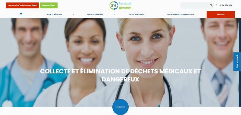 Création de site internet pour ACM, société de collecte et d'élimination de déchets médicaux en Auvergne 