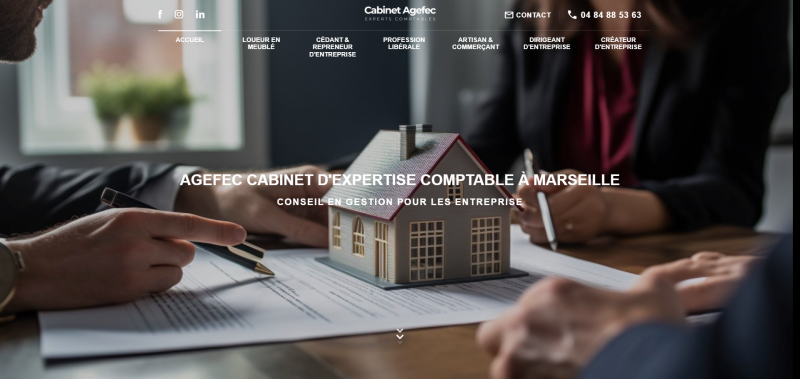 Création d'un site internet pour le cabinet d'expertise comptable - AGEFEC à Marseille 