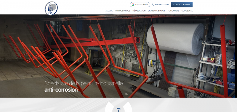Création d’un site internet pour Gard Metal Color, entreprise de métallisation et thermolaquage près de Nîmes 