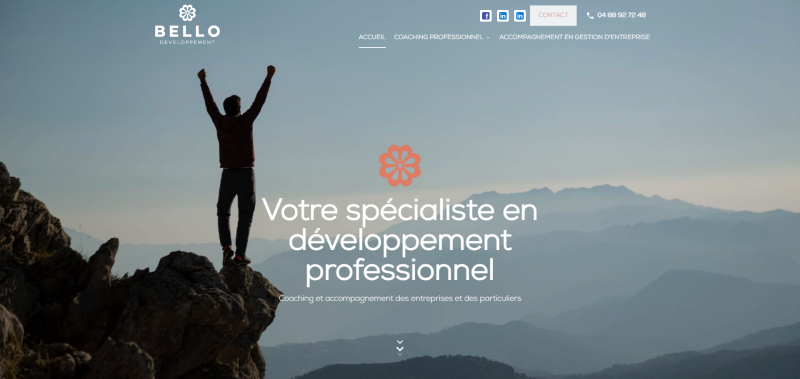 Création d’un site web pour le cabinet de coaching professionnel Bello Développement à Marseille