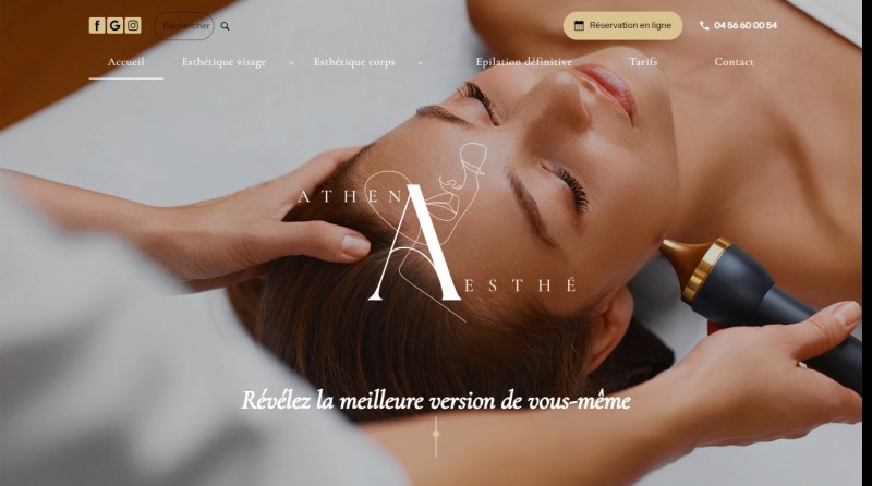 Site web Athéna Aesthé