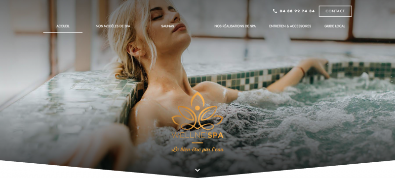 Création d’un site web pour Wellne'Spa, magasin de spa et sauna à Brignoles