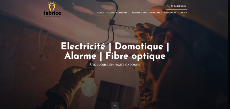 Création d'un site web pour FABELEC, électricien pour particulier et professionnel à Toulouse