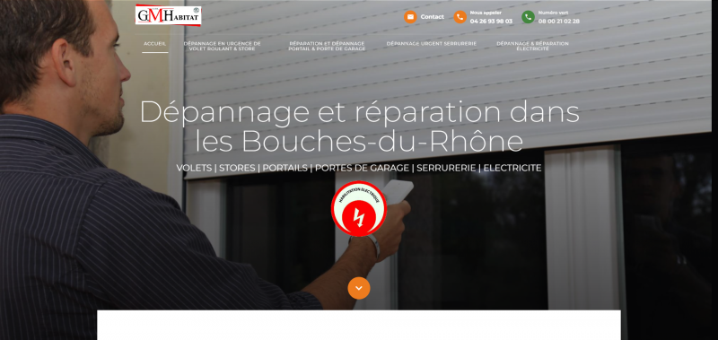 Création d’un site internet pour GM Habitat, entreprise spécialisée dans la réparation de menuiserie à Marseille